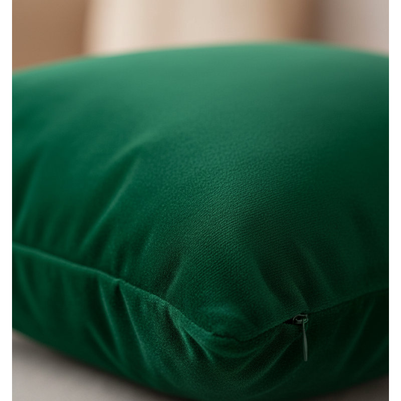 Brown Square Cushion, Emerald