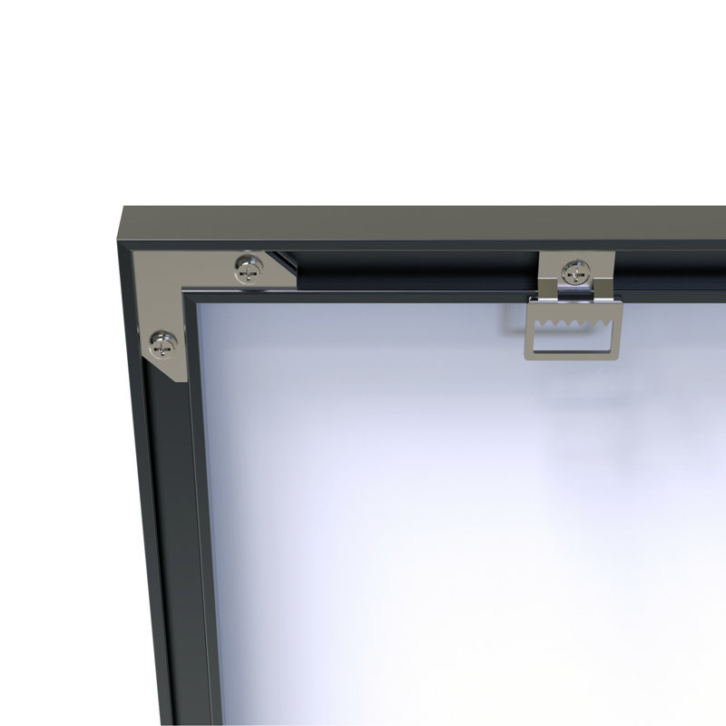 Miroir de vestiaire 60 po x 36 po avec cadre en aluminium noir - preuve, installation simple, adapté à divers espaces, Black