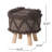 Rectangle Upholstered Wool Ottoman