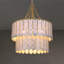 Luminaire suspendu 5 lumières lustre moderne en forme de coquillage moderne Capiz 