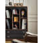 French-Style Vintage Solid White Ash Wood Double-Door Storage Bookcase