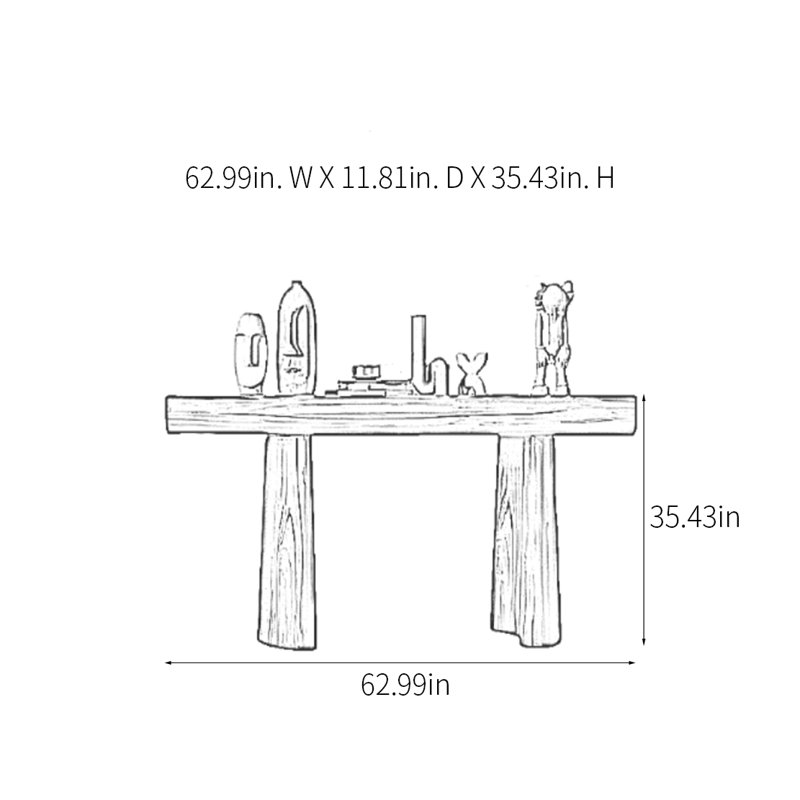 Console Modern Minimalist Art, H 35,43 po x l 62,99 po x P 11,81 po