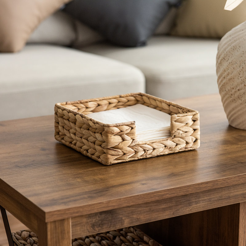  StorageWorks Wicker Napkin Holder, Wicker Baskets and Serving Tray for Kitchen, Rattan Napkin Holders for Tables