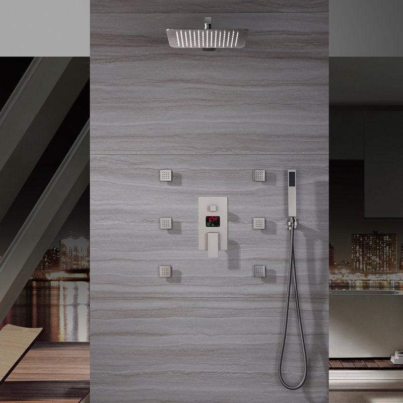 Pressure-Balanced (Temperature And Volume) All-In-One Kit with Rough in-Valve, Brushed Nickel