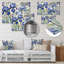 Décoration murale en métal mauve vert iris Impressions IV - Iris-1265423089