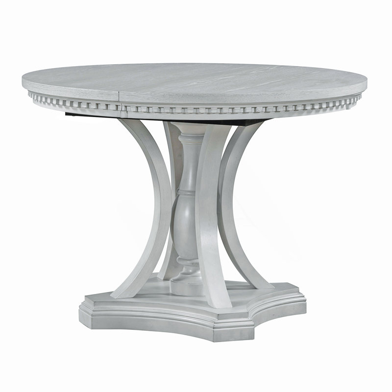 Table de salle à manger rétro extensible, réglable de 42 à 58 pouces pour une utilisation polyvalente dans la cuisine et la salle à manger