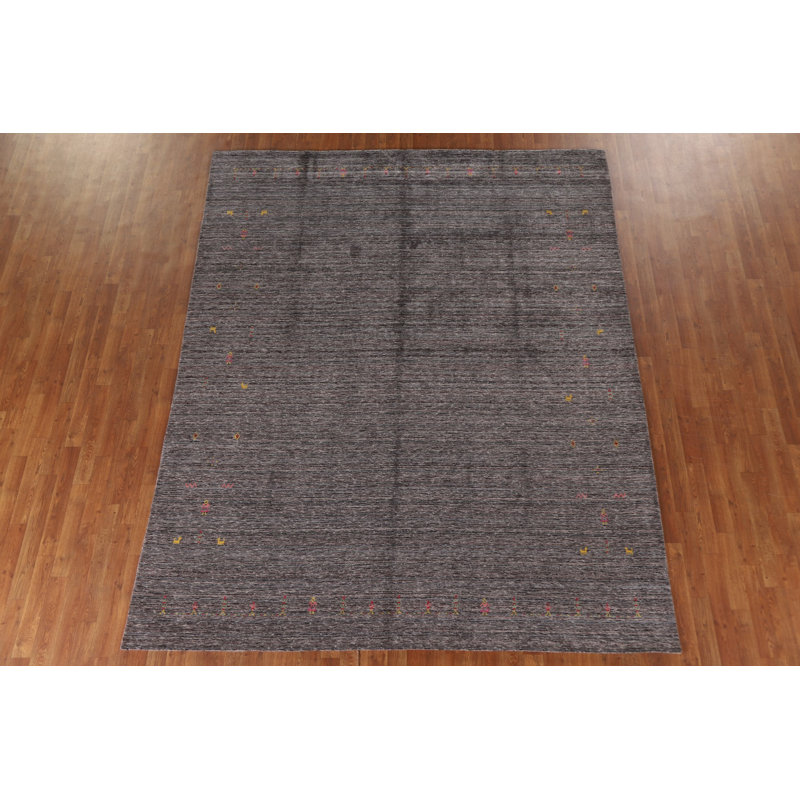 Tapis indien rayé Gabbeh 8 x 10
