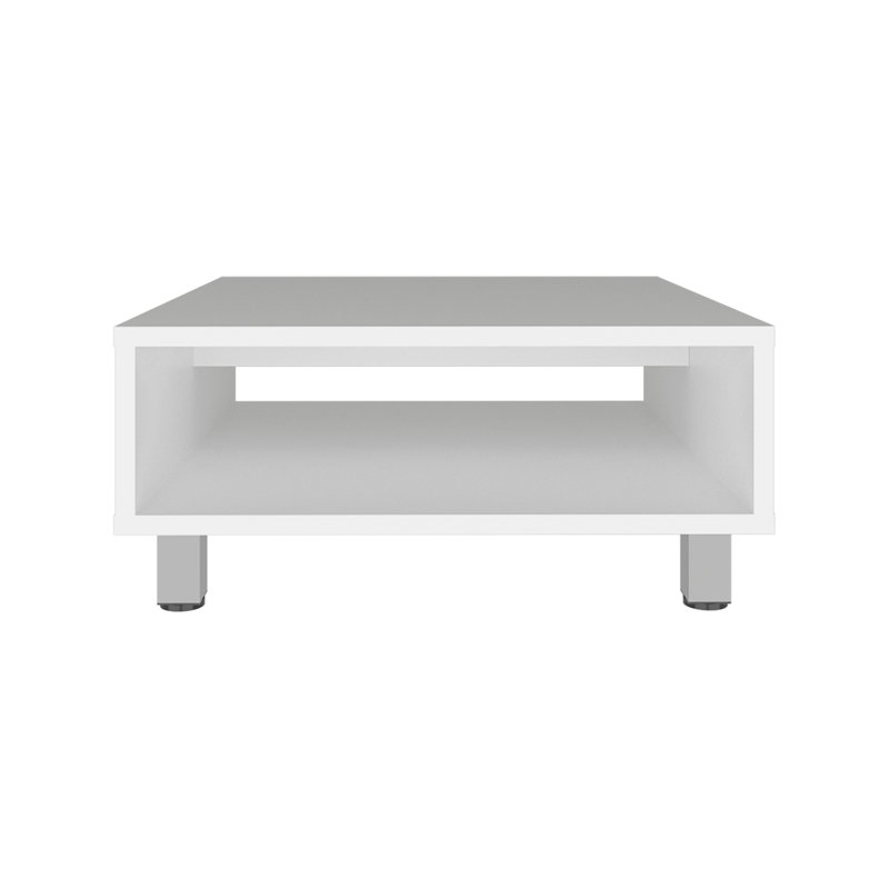 Rectangular Table, Coffee Table With Storage, Modern Style Table For Indoor, White