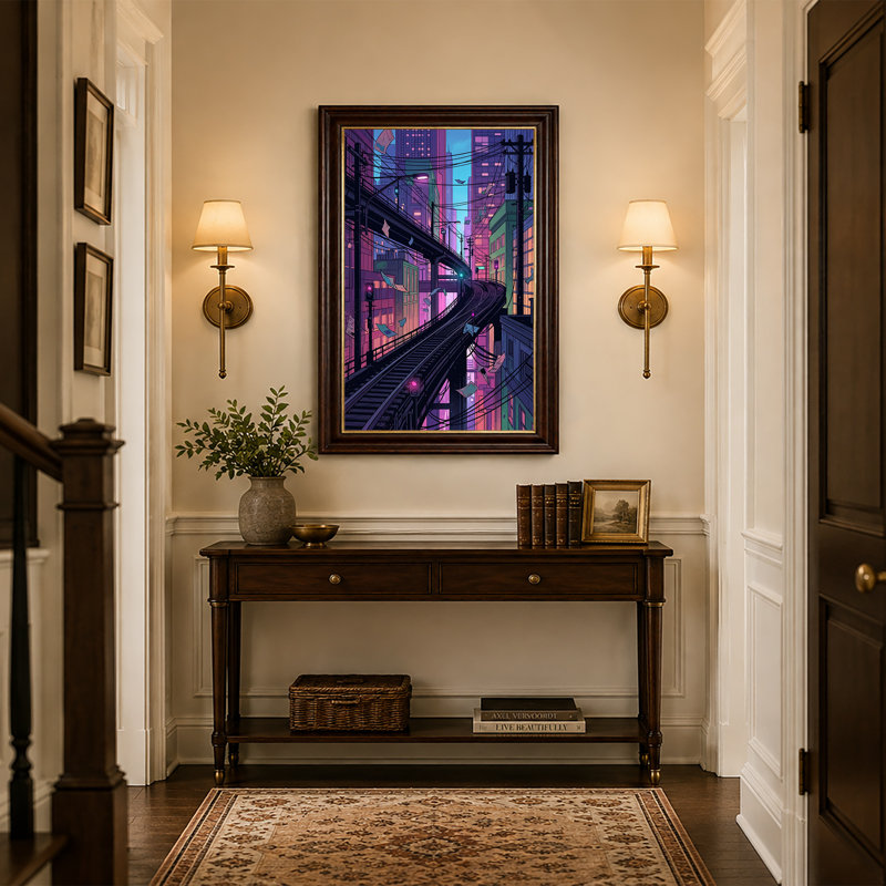 Art mural sur toile Curving, 24"H x 16"W
