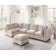 6-Piece Upholstered Symmetrical Sectional, Modular Sofa