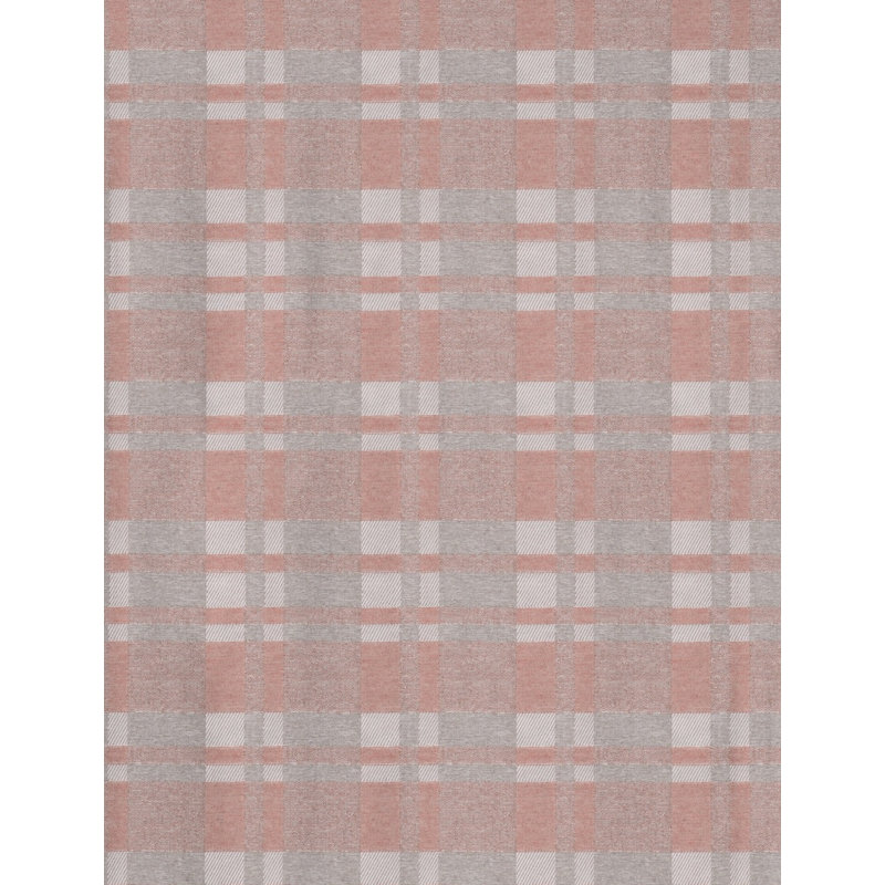 Devore Room Darkening Curtain Single Panel, 132cm Width x 145cm Drop, Pink/Grey