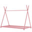 Lit plateforme enchanteur en métal pour enfants, combinant sommeil et jeu avec une structure robuste et un design imaginatif