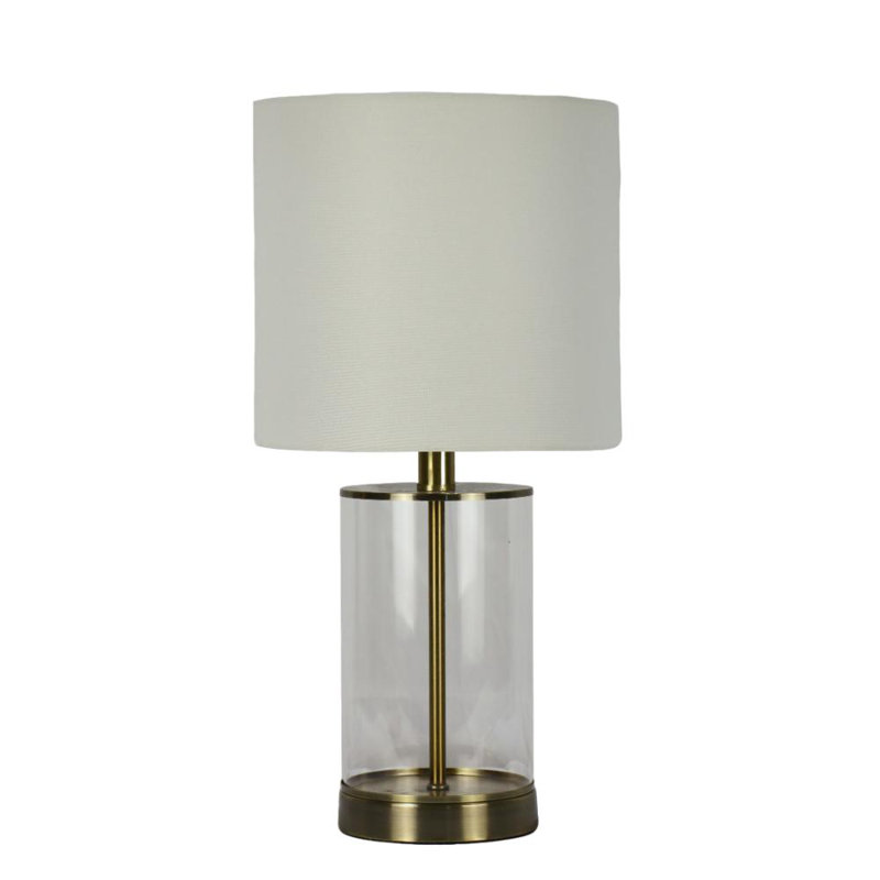 Glass Table Lamp, Ivory
