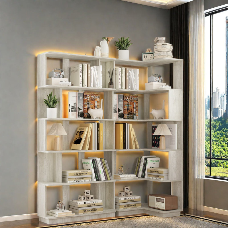 Ensemble de bibliothèques peu encombrantes avec rangement multifonctionnel