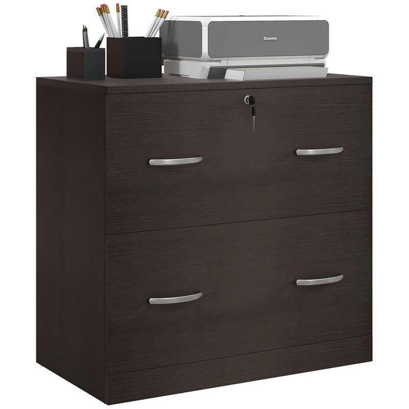 Leonetti 29.1'' Wide 2 -Drawer File Cabinet, Espresso