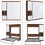 Lit escamotable simple avec armoire murale, blanc-2109319173