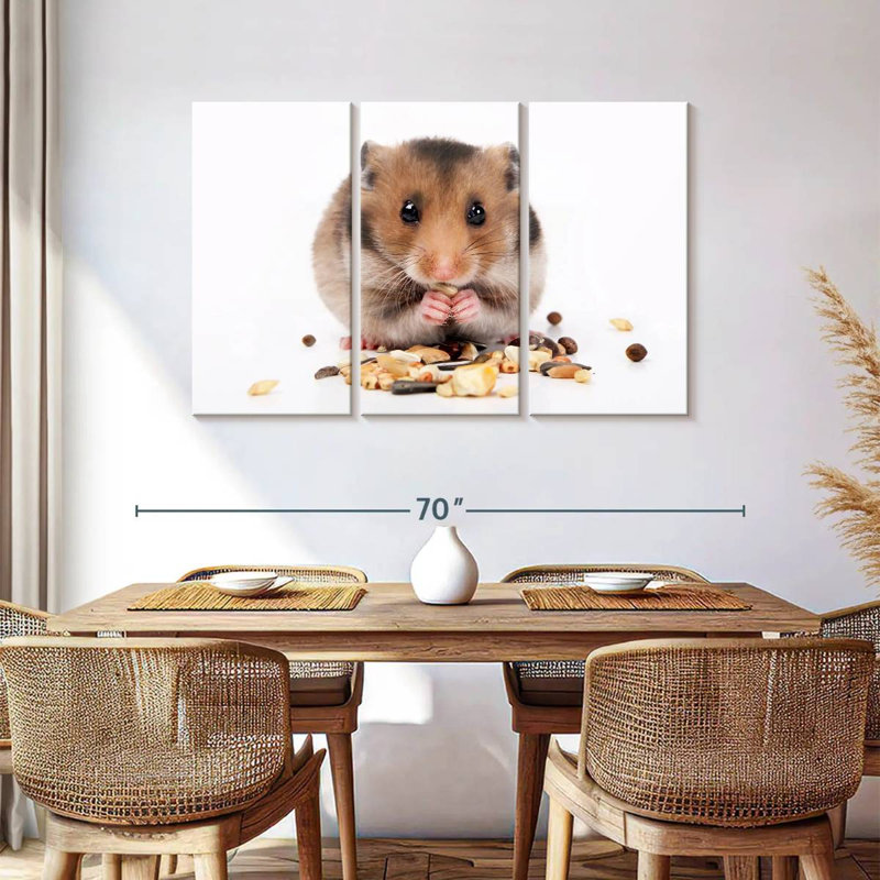 Hamster Eating Nuts And Seeds, 36" H x 57" W