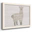 Floral lama encadré sur toile-796775451-796775448