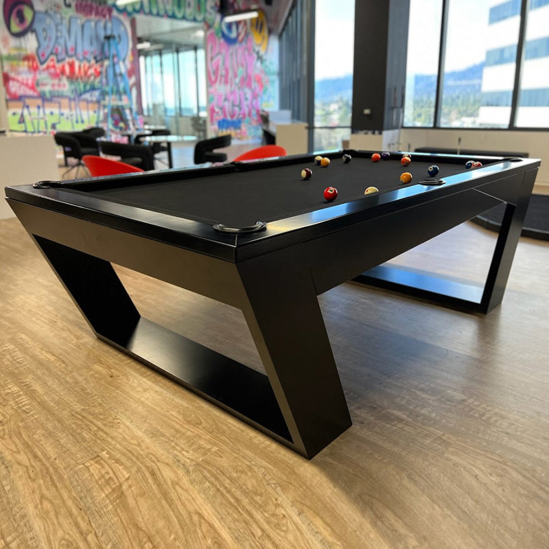 White Billiards 45'' L Pool Table with Leg Levelers