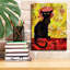 «Le Chat Noir» par Artpoptart, art mural sur toile-101649006