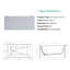 Baignoire autoportante 51 po à surface solide mat, baignoire autoportante en pierre de résine à surface solide blanc mat, blanc mat