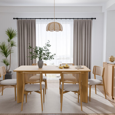 33.5"W×30"H Wood Dining Table Kitchen Table with 4 Legs