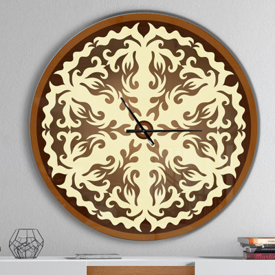 Orienta Chocolate Mandala - Modern wall clock