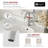 Single Handle 10 ⅛" Brushed Stainless Steel Pull Down Bathroom Faucet-123994900