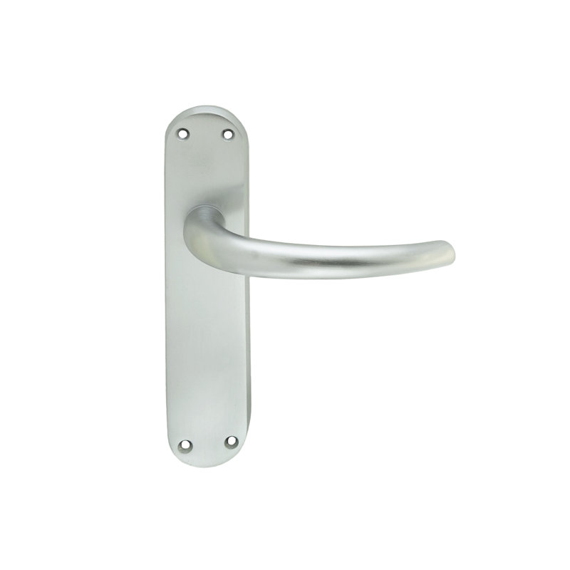 Lilla Latch Door Handle, Satin Chrome