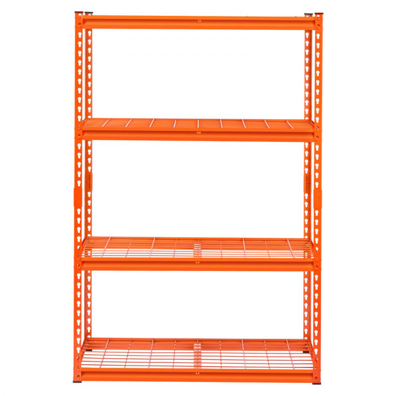 Powder Coated Steel Shelving Unit, 152.4cm H x 101.6cm W x 50.8cm D, Natural