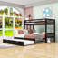 Lit superposé simple en bois avec lit gigogne simple Hylan-328134700