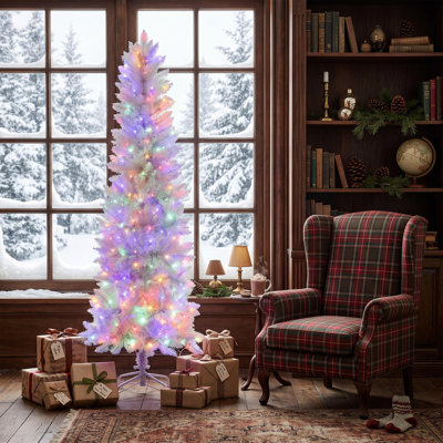 Arbre de Noël artificiel 6 pi avec 250 lumières DEL préinstallées