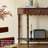 Retro Nut-Brown Solid Wood Console Table-1642900661