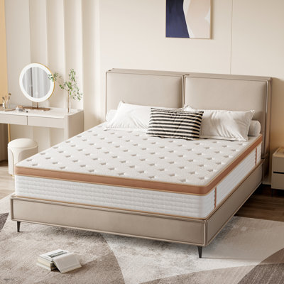 14 Inch Full Hybrid Mattress in a Box, Memory Foam and Pocket Springs, Medium Firm, Pressure Relief and Motion Isolation