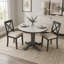 Ensemble table et chaises de salle à manger 5 pièces pour 4 personnes, avec table en bois massif et 4 chaises pour la cuisine-598828171-598828169