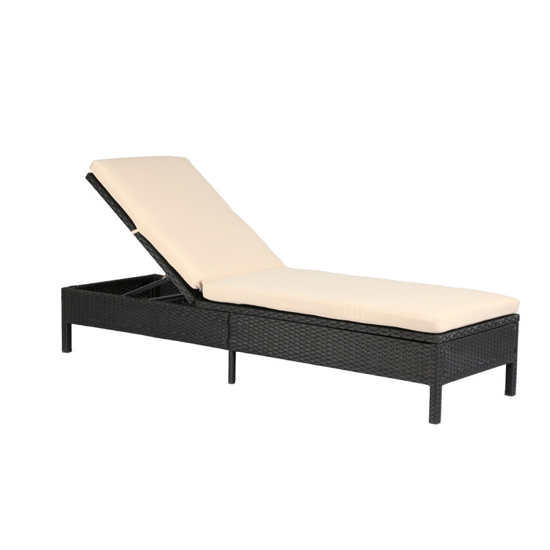 Chaise longue inclinable avec coussin Estelline