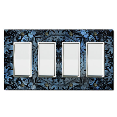 4 - Gang Toggle Light Switch Standard Wall Plate
