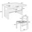 Ensemble de table de salle à manger extensible en bois 5 pièces 47,2 po avec deux tablettes rabattables de 11,8 po et une table de rangement compacte pour 4 personnes TopMAX-1826752601-1826752550