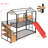 Twin Over Twin House Style Bunk Bed With Stairs And Slide-793758318