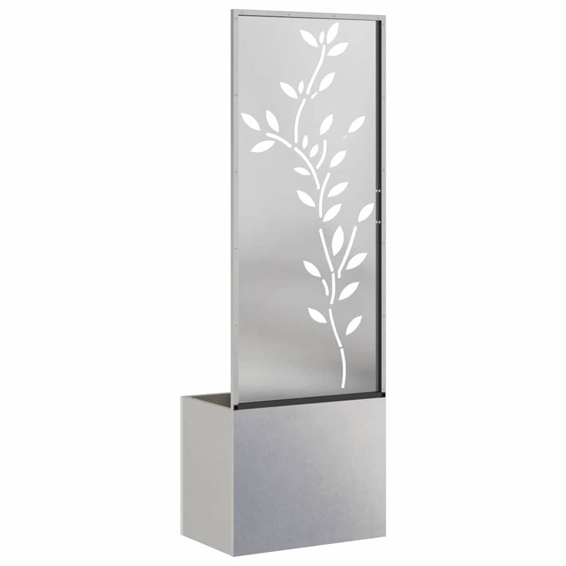 Planter Box, Sliver, 140cm H x 50cm W x 50cm D