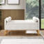 Banc de chambre rembourré avec tissu bouclé