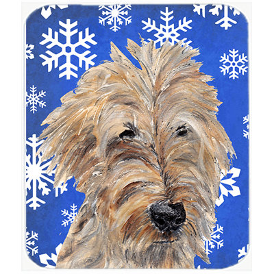 Planche à découper en verre flocon de neige caroline Goldendoodle