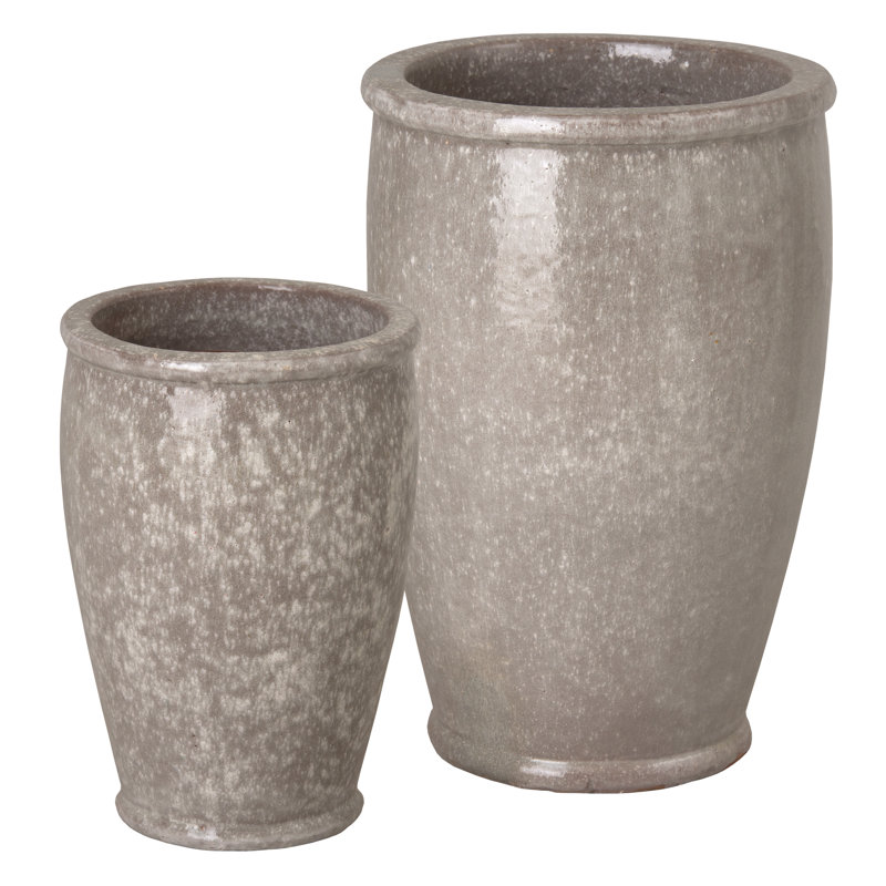 Efkea Handmade Ceramic Pot Planter, Gray