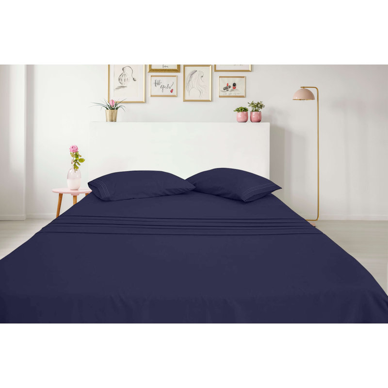 Ensemble de draps Greeny Green Luxury, Taie d'oreiller taille très grand, Bleu