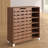 Wirt Modern and Contemporary 2 Door Wood 18 Pair Shoe Cabinet with Open Shelves