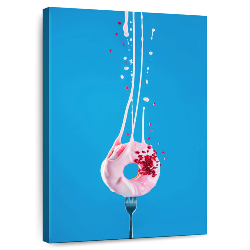 Yarlin Creamy Raspberry Doughnut, 36" H x 24" W