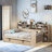 Multi-Functional Bed With Two Storage Drawers And Study Desk-91566225-91566226