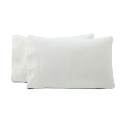 All Season Breathable Cotton Flannel Pillowcase Set