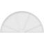 Fronton en PVC de style architectural à 4 branches 74 po x H 37 po x P 2 po-41863293