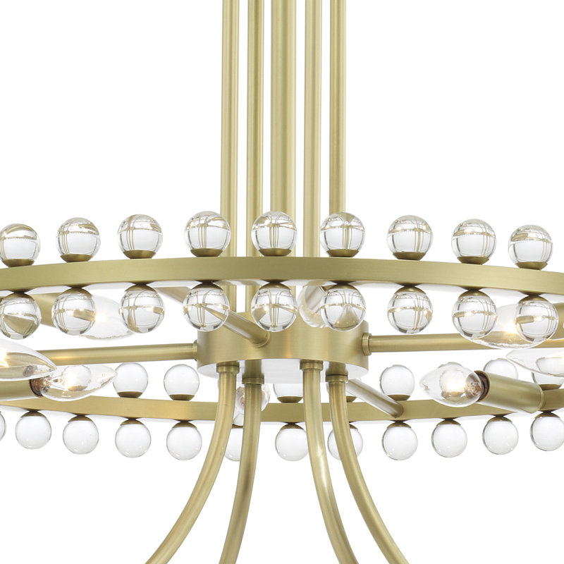 Kristine 24 - Light Dimmable Tiered Chandelier, Bronze Gold